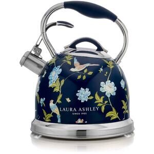 Laura Ashley Elveden Navy Floral Whistling Tea Kettle 2.5L